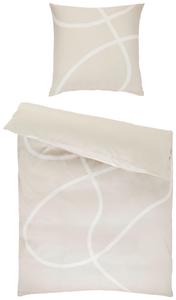 Двустороннее постельное белье Musterring, 135x200 см, кремовый/белый/бежевый