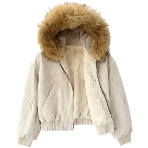 Пуховик Unisex с меховым воротником и флисовой подкладкой Others X1617, оранжевый mountain hawk puffer jacket