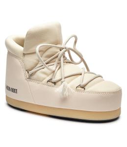 Зимние ботинки Moon Boot на толстой подошве со шнуровкой, кремовый