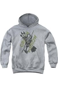 Толстовка с капюшоном "Стрелы лучников Лиги справедливости Америки" для молодежи Gildan, Athletic Heather