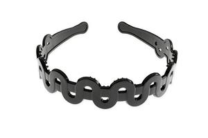 Jubileo, Волнистая черная пластиковая лента для волос