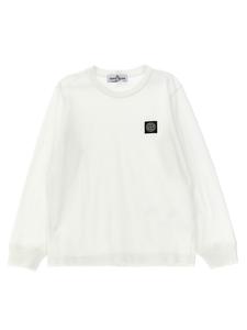 Футболка с нашивкой-логотипом Stone Island Junior, белый