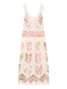 Платье миди Daylight Slip с цветочным принтом Zimmermann, нейтральный