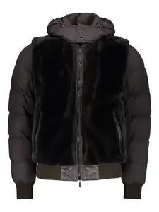Куртка на молнии с меховой вставкой Moorer, черный