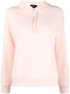 Худи с кулиской и вышивкой A.P.C., розовый