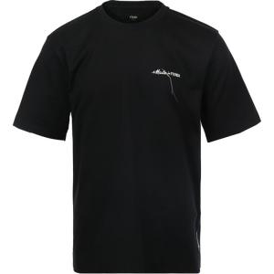 Футболка с вышитым логотипом FENDI, черная