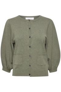 Вязаный кардиган Pulz Jeans, темно-зеленый