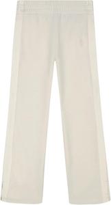 Мягкие флисовые спортивные брюки Calvin Klein для девочек с логотипом, удобная посадка и эластичный пояс, White Shimmer