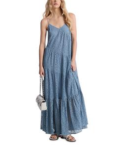 Кружевное многослойное макси-платье Michael Kors, синий