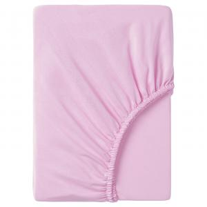 Простыня на резинке IKEA DVALA, 90x200 см, розовый