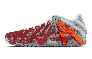 Nike Баскетбольные кроссовки Ja Morant 3 Crime Scene, устойчивые к истиранию, низкие, унисекс, серо-красные