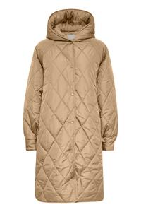 ICHI Межсезонное пальто светло-коричневого цвета