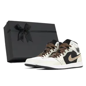 Jordan Винтажные баскетбольные кроссовки Air 1 мужские мид-топ белые