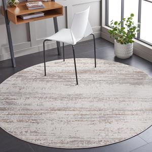 Ковер SAFAVIEH, 201 x 201 см, Diamond Collection, круглый, бежевый и серо-коричневый, современный дизайн, без линьки и простой в уходе, идеален для помещений с высокой проходимостью в гостиной, спальне, столовой (DIA130B-7R)