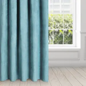 Штора AMAYA темно-мятного цвета, 140x250 см, присборенная тесьма, карман на штанге. Eurofirany