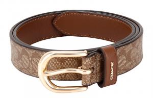 COACH Женский деловой рельефный декоративный пояс с пряжкой, Belt