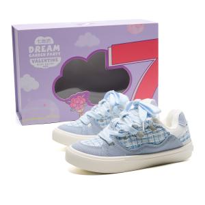 Низкие женские кроссовки 7 SEVFUN, Mini Chanel-Inspired Blue