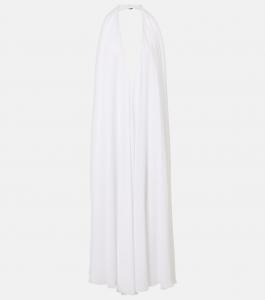 Платье макси Norma с драпировкой Jacquemus, белый