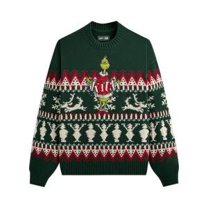 Свитер Kith x The Grinch Fair Isle Lewis Crewneck Sweater Stadium, зеленый