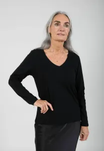 Топ с длинными рукавами и v-образным вырезом в форме сердца Coster Copenhagen, Black