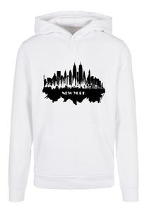 Пуловер F4NT4STIC Basic Hoodie Cities Collection New York skyline, белый