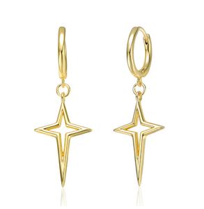 Серьги-подвески в форме звезд, покрытые 14-каратным золотом Rachel Glauber, золотой