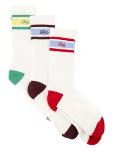 Полосатые носки La Chaussette Drôle (набор из трех пар) Drôle De Monsieur, белый
