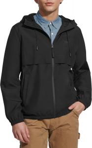 Мужская куртка-дождевик с капюшоном и ветровка Levi's, Black