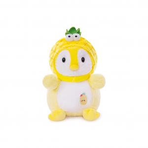 Мягкая игрушка трансформер Cute Penguin в виде фруктов, высота 23 см Bitter purchase, Fruit Penguin: With Hood-"Zi Bo Yun Jian Ri"