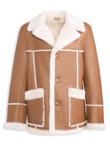 Куртка из овчины с пуговицами спереди WOLFIE FURS, цвет Whiskey