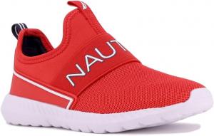 Кроссовки Nautica Kids без шнурков: стильная и удобная спортивная обувь для мальчиков и девочек в размерах для малышей и детей младшего возраста, красный