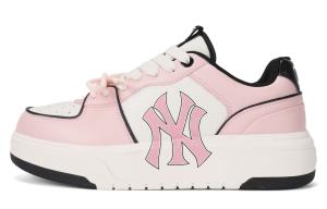 Износостойкие водонепроницаемые низкие скейтерские кроссовки с утолщенной подошвой для увеличения роста, unisex MLB, бежевый/розовый/черный