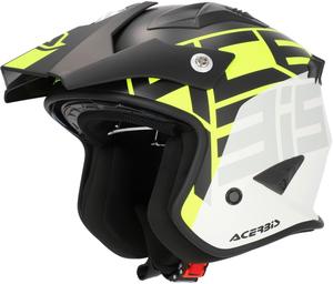 Acerbis jet aria графический реактивный шлем, Black Matt/Yellow