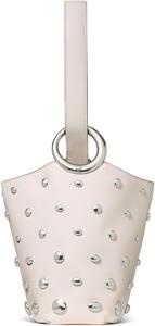 Сумка Kate Spade New York Halo Studded Fine Grain Leather Mini Bucket, кремовый
