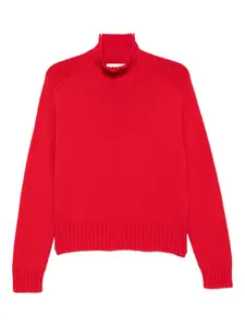 Кашемировый свитер с высоким воротом Eric Bompard, красный