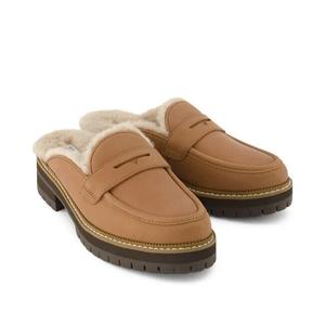 Женские лоферы Toms Cara 10021732, коричневые кожаные мюли с искусственным мехом, размер 7,5, KHD1522