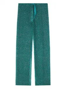 Эластичные брюки в горошек DRIES VAN NOTEN, синий