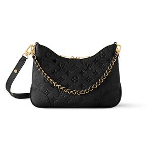 LOUIS VUITTON Сумка через плечо из кожи Булонь женская черная