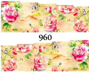 Водные наклейки для ногтей - №960, Raisin