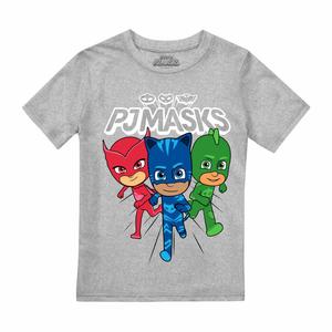 Футболка «Трио героев» PJ Masks, серый