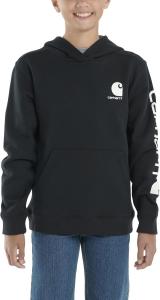 Детская толстовка Carhartt CA6272 с длинными рукавами и принтом - для мальчиков, Caviar Black