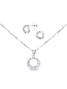 Alexander York Набор украшений «Кристальный круг» из серебра 925 пробы, 4 предмета