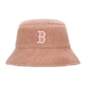 MLB Шерстяная вельветовая шляпа-ведро унисекс тёмно-розового цвета, Dark Pink