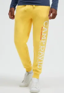 Спортивные штаны с резиновым принтом и логотипом для бега. Camp David, Industrial Yellow