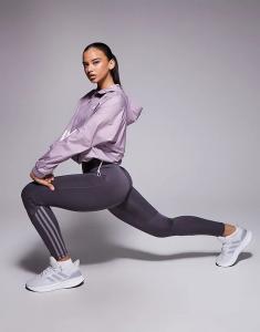 Блестящие леггинсы Adidas Training Hyperglam полной длины темно-серого цвета