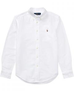 Рубашка Polo Ralph Lauren Kids Cotton Oxford Sport Shirt, белый