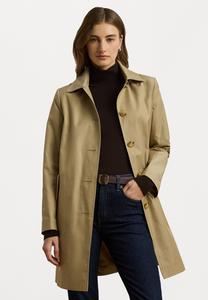Короткое пальто HOODED COTTON BLEND BALMACAAN COAT Lauren Ralph Lauren, бежевый