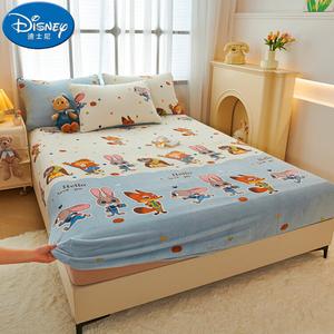 Disney Простыня на резинке из детского молочного велюра, размер по запросу, цвет Zootopia A-Class Milk Velvet