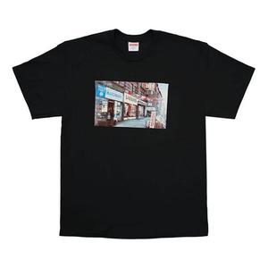Футболка ss18 hardware tee black printing short sleeve Supreme, черный