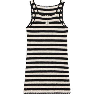 Полосатое мини-платье Triomphe CELINE, Светлый умбровый